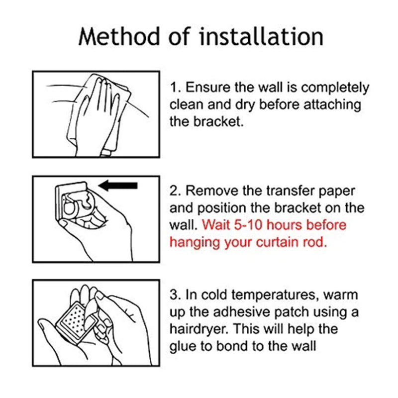 Nail-free Adjustable Rod Bracket Holders(2Pcs)