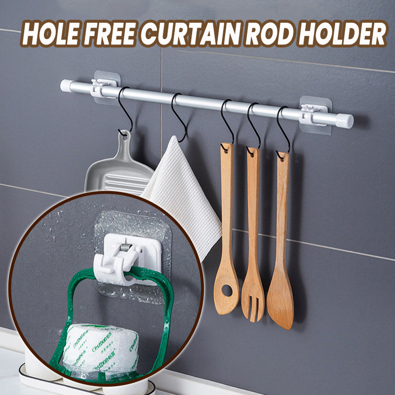Nail-free Adjustable Rod Bracket Holders(2Pcs)