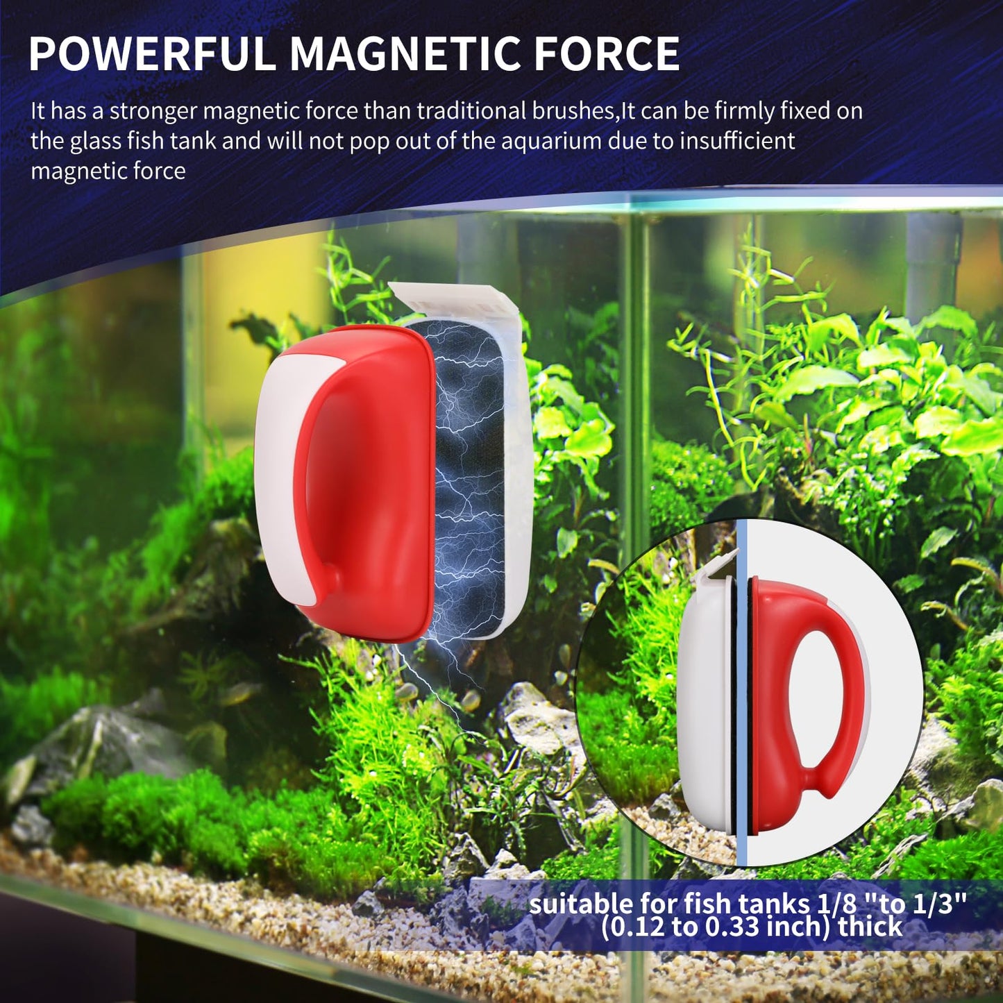 Aquarium Magnet Glass Cleaner Brush