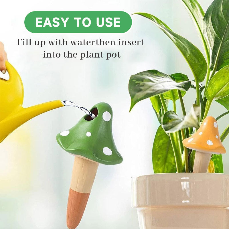 Ceramic mushroom type automatic irrigator (1 set of 4)
