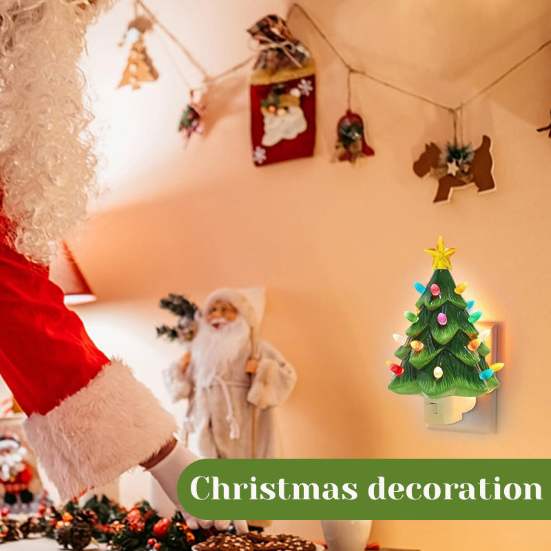 🎄Ceramic Holiday Decoration Christmas Tree Night Light