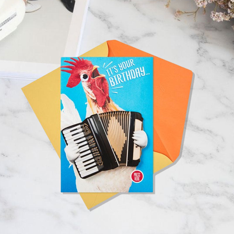 Chicken Dance Funny Musical Birthday Card With Motion