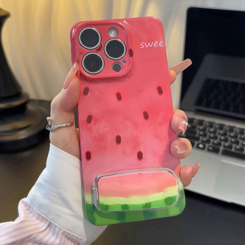 🍉Watermelon Mirror Phone Case | Multifunctional Beauty With Built-In Stand