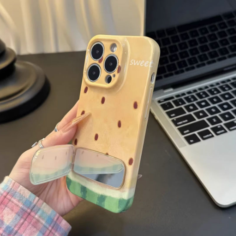 🍉Watermelon Mirror Phone Case | Multifunctional Beauty With Built-In Stand