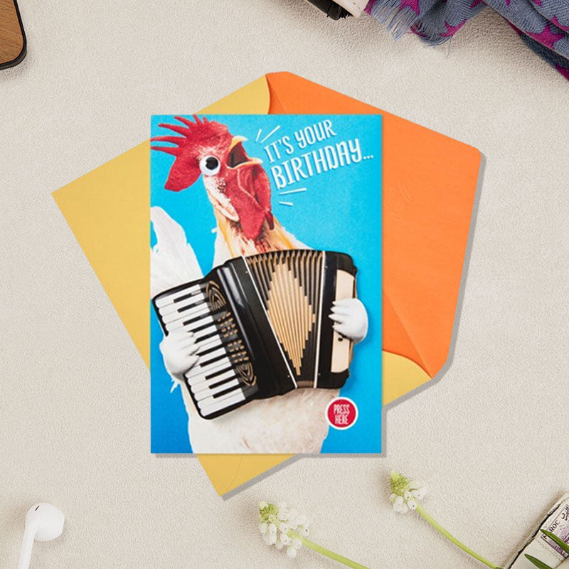 Chicken Dance Funny Musical Birthday Card With Motion