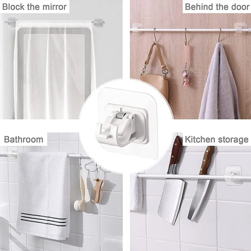 Nail-free Adjustable Rod Bracket Holders(2Pcs)