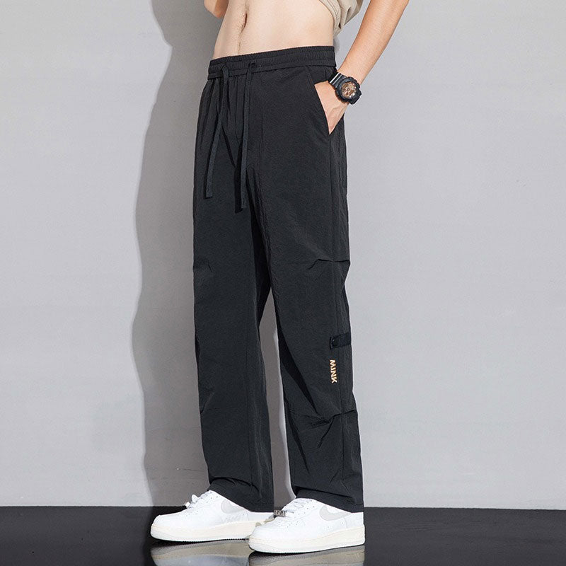 Loose Straight Ice Silk Men's Casual Pants