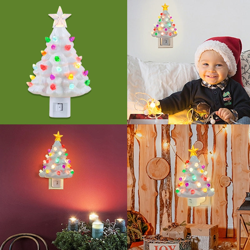 🎄Ceramic Holiday Decoration Christmas Tree Night Light