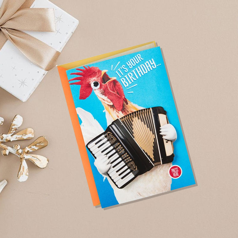 Chicken Dance Funny Musical Birthday Card With Motion