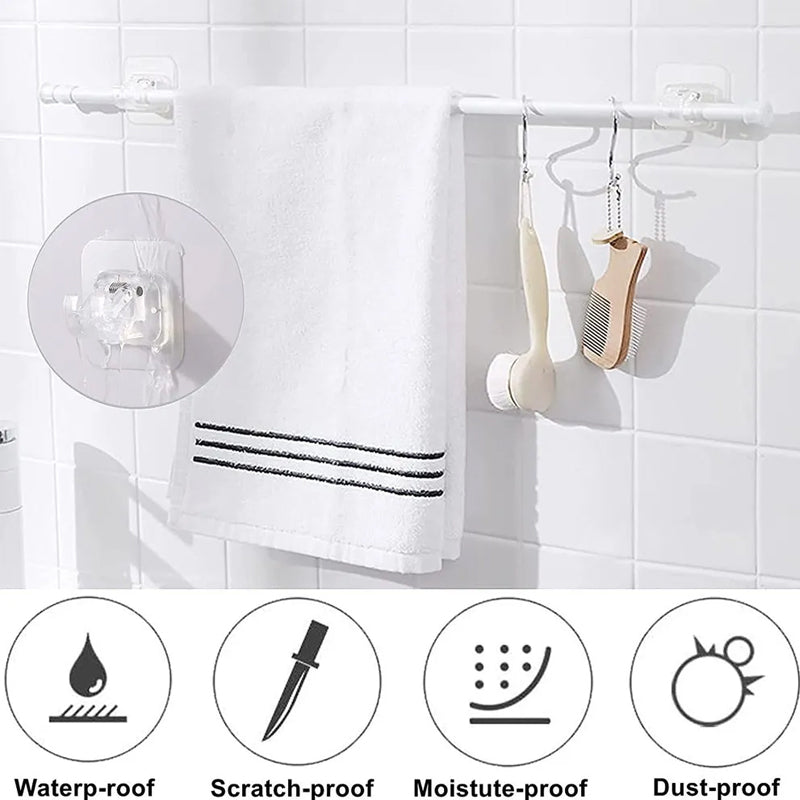 Nail-free Adjustable Rod Bracket Holders(2Pcs)