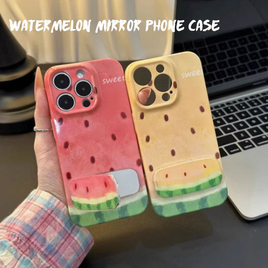 🍉Watermelon Mirror Phone Case | Multifunctional Beauty With Built-In Stand