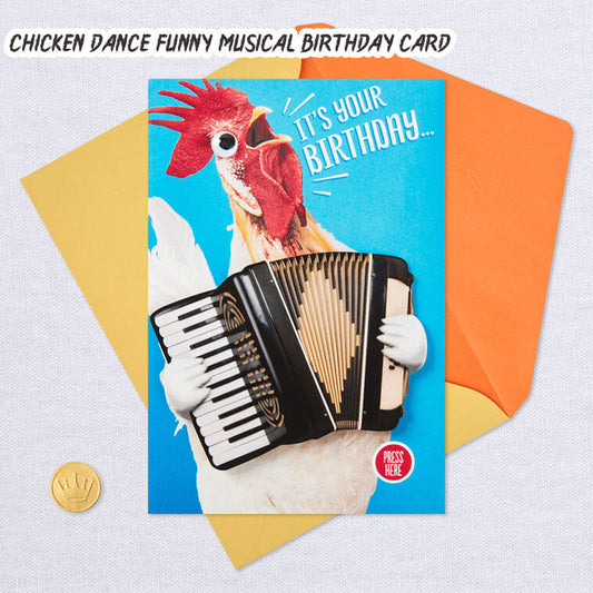 Chicken Dance Funny Musical Birthday Card With Motion
