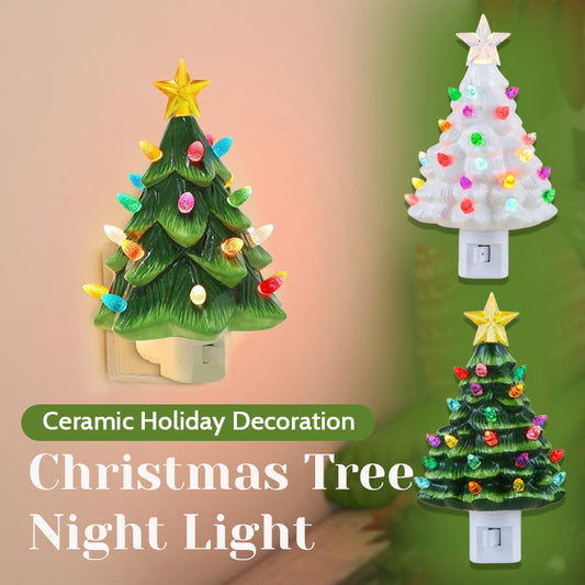🎄Ceramic Holiday Decoration Christmas Tree Night Light