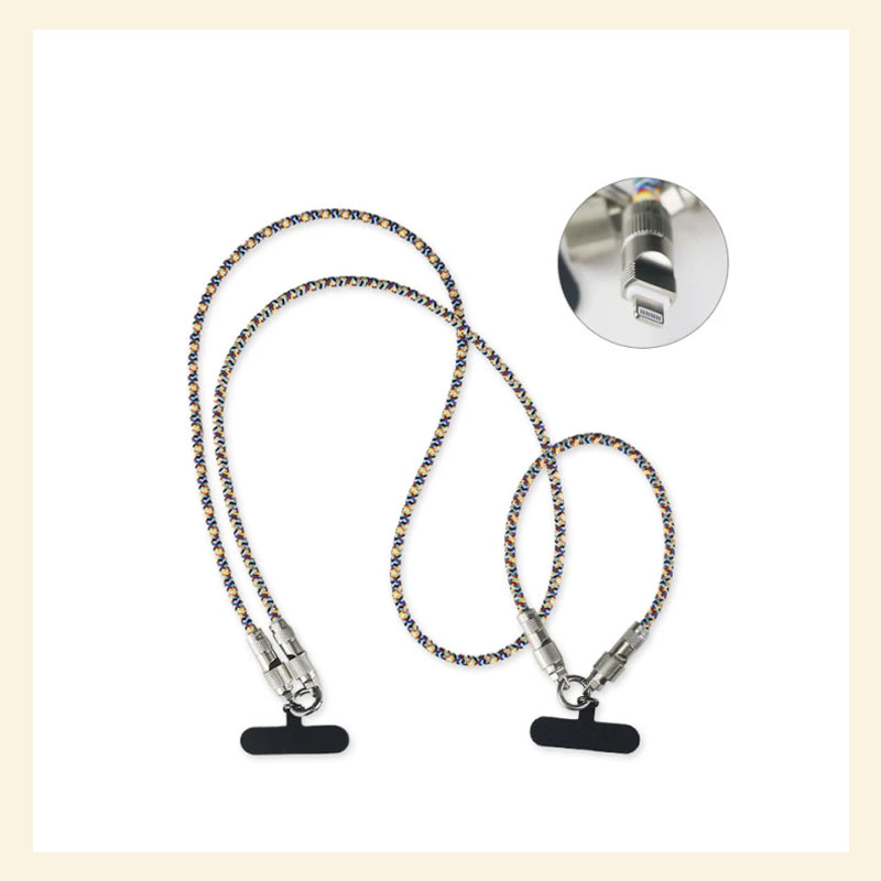 Rechargeable Phone Lanyard 2-in-1 Data Cable