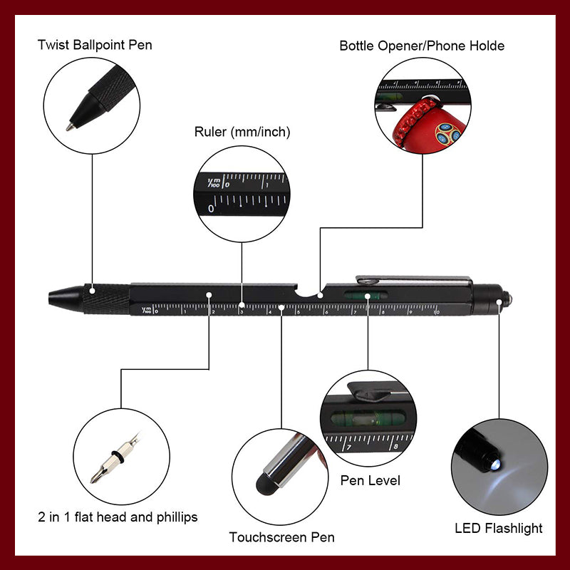 9-In-1 Multi-Function Tool Pen